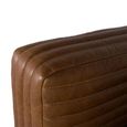 Kabir Cognac Brown Leather Ribbed Armchair thumbnail 5