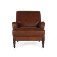 Tetuan Vintage Brown Leather with Rolled Armchair thumbnail 2