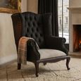Cala Black Fabric Tufted Back Sofa Armchair thumbnail