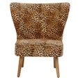 Cefena Chair - Leopard Print Velvet Fabric