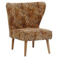 Cefena Chair - Leopard Print Velvet Fabric