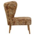 Cefena Chair - Leopard Print Velvet Fabric