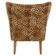 Cefena Chair - Leopard Print Velvet Fabric
