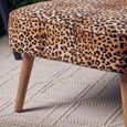 Cefena Chair - Leopard Print Velvet Fabric