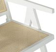 Clearance - Jeanne Armchair - White Wooden Frame - Natural Cane Back
