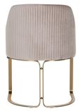 Hadley Khaki Velvet Fabric Armchair with Gold Legs 