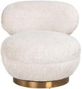Jace Cream Fabric and Gold Accent Chair