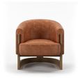 Lennox Tub Chair - Tan Leather
