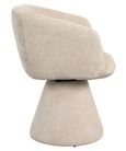 Madeline Cream Fabric Swivel Chair
