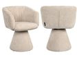 Madeline Cream Fabric Swivel Chair