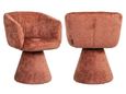 Madeline Pink Fabric Swivel Chair