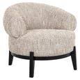 Montana Natural Fabric Accent Chair with Black Legs