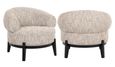 Montana Natural Fabric Accent Chair with Black Legs