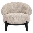 Montana Natural Fabric Accent Chair with Black Legs
