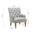 Padstow Highback Armchair - Grey Fabric