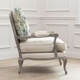 Cirsium Florence Armchair - Stone and Damson - Printed