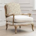 Fresia Florence Armchair - Oak and Linen - Printed