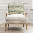Russet Florence Armchair - Oak and Linen Shores - Printed