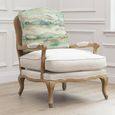 Russet Florence Armchair - Oak and Linen Shores - Printed