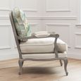 Russet Florence Armchair - Stone and Linen Shores - Printed