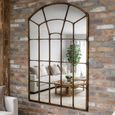 Window Mirror - Arch - Antique Bronze - Metal - 92cm x 132cm