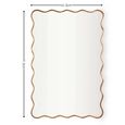 Stevie Wall Mirror - Wave Edge - Gold - Metal - 61.5cm x 91.5cm