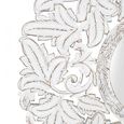 Meadow White Carved Round Wall Mirror thumbnail 3