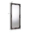Rococo Leaner Mirror - Rectangular - Pewter