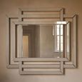 Farley Wall Mirror - Silver Tri Rectangle - 100cm x 110cm