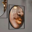 Isaac Wall Mirror - Black Metal - 77cm x 77cm