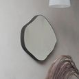 Organic Wall Mirror - Black Metal - Abstract - 59cm x 61cm