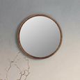 Tilburg Wall Mirror - Brown Wooden - Round - 80cm x 80cm