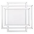 Farley Wall Mirror - Silver Tri Rectangle - 100cm x 110cm