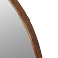 Tilburg Wall Mirror - Brown Wooden - Round - 80cm x 80cm