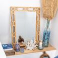 Ring Wall Mirror - Small - Natural - Rattan and Wood - 75cm x 101.5cm