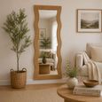 Wall Mirror - Abstract - Natural - Bamboo Wood - 67cm x 175cm