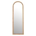 Curved Cheval Mirror - Natural - Fir Wood - 52cm x 162cm