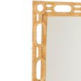 Ring Wall Mirror - Large - Natural - Rattan and Wood - 67cm x 172cm