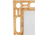 Ring Wall Mirror - Small - Natural - Rattan and Wood - 75cm x 101.5cm