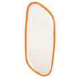 Wall Mirror - Abstract - Orange Painted - Wood - 120cm x 50cm