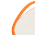 Wall Mirror - Abstract - Orange Painted - Wood - 120cm x 50cm