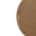 Wall Mirror - Round - Light Beige - Fir Wood - 91cm x 8cm