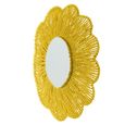 Wall Mirror - Round - Yellow - Raffia - 50cm x 10cm