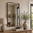 Markus Leaner Mirror - Dark Brown - Glass and Metal - 180cm x 80cm