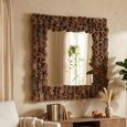 Syma Wall Mirror - Square - Small - Natural - Recycled Wood - 90cm x 5cm