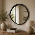 Wall Mirror - Abstract - Small - Black - Glass and Metal - 60.5cm x 58cm