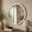 Wall Mirror - Abstract - Small - White - Glass and Metal - 60.5cm x 58cm