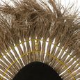 Braided Wall Mirror - Oval - Natural - Grass - 74cm x 100cm