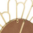 Flower Wall Mirror - Round - Gold - Metal - 90cm x 3cm