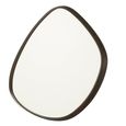 Hanging Wall Mirror - Abstract - Large - Dark Brown - Wood - 88cm x 79cm